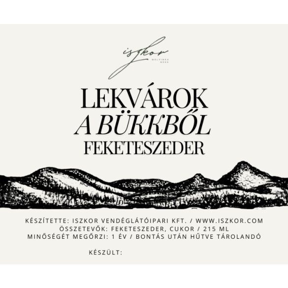 Feketeszeder lekvár - 200 ml